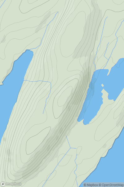 Thumbnail image for Barr Mor [Knapdale and Kintyre] [NR737856] showing contour plot for surrounding peak